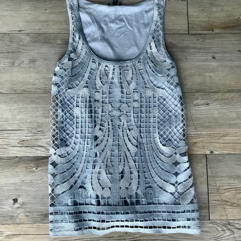 Express Gray and Silver Layered Tank Women’s M